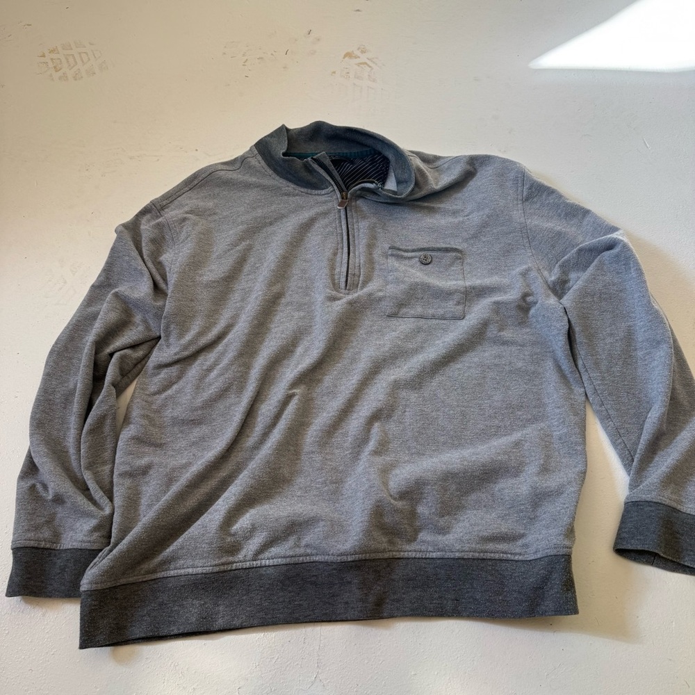 Pebble Beach Men's Gray Zip-Up Sweater
